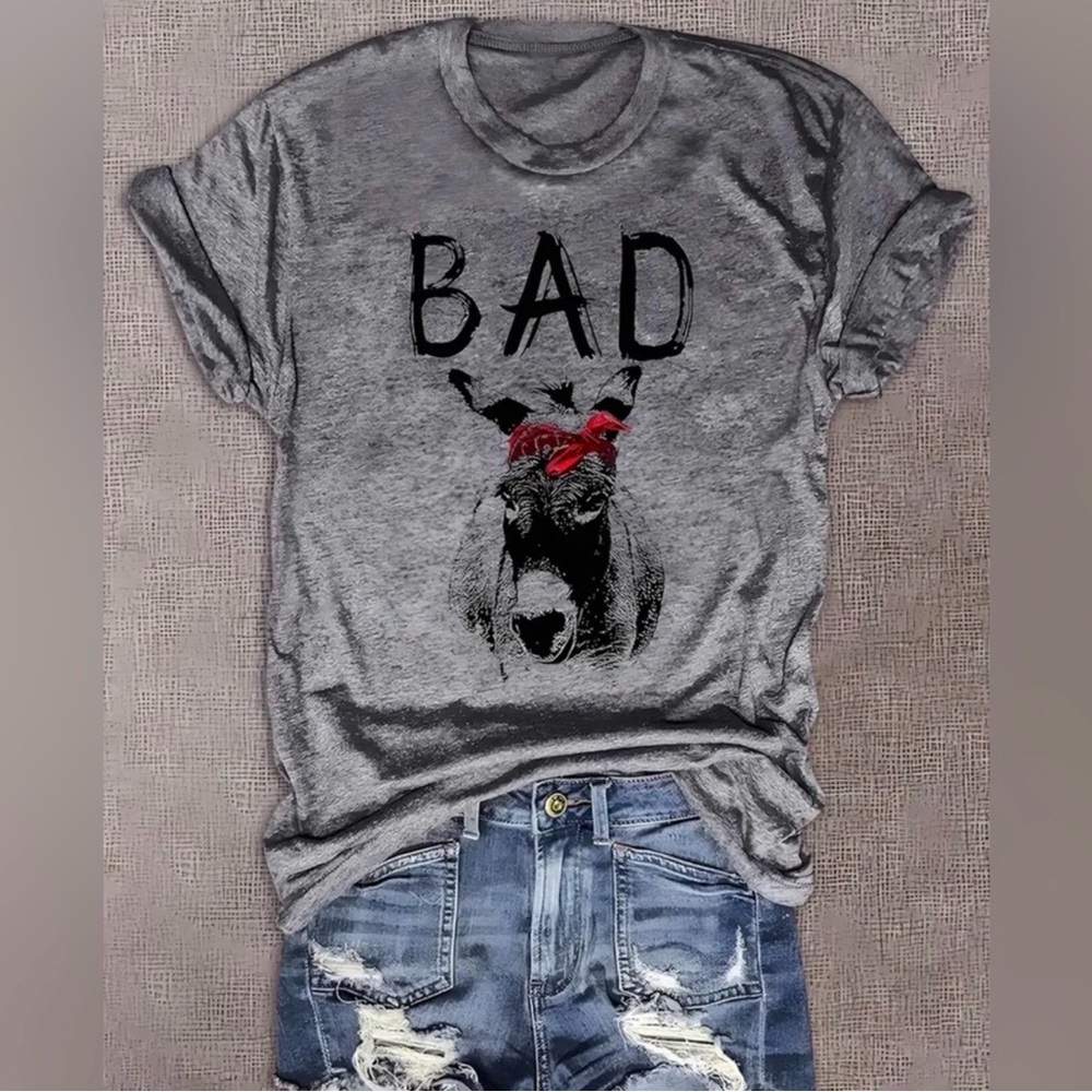 Gray Graphic Short Sleeve Tee